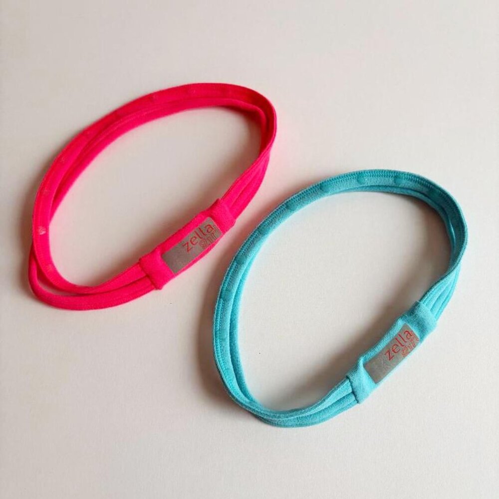 Zella Girl (2) "Double the Fun" Pink & Blue Double Headbands